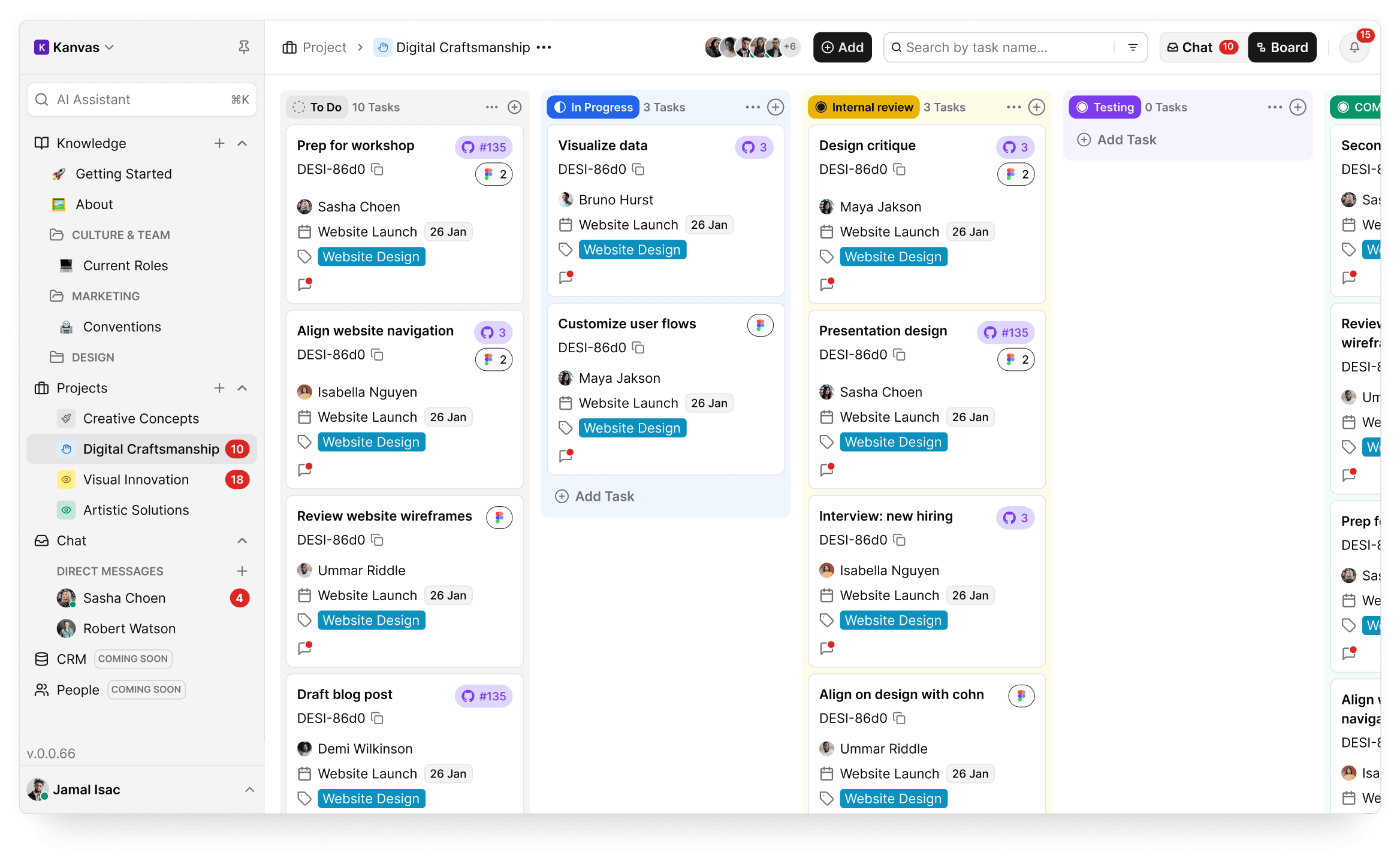 Kanvas — Kanban board, team chat, and docs in one project management platform